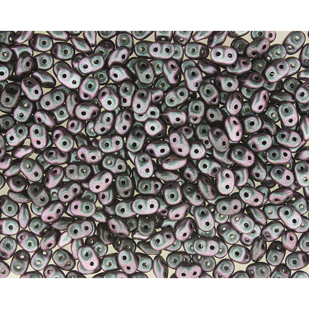 Polychrome Deep Purple Superduo Beads