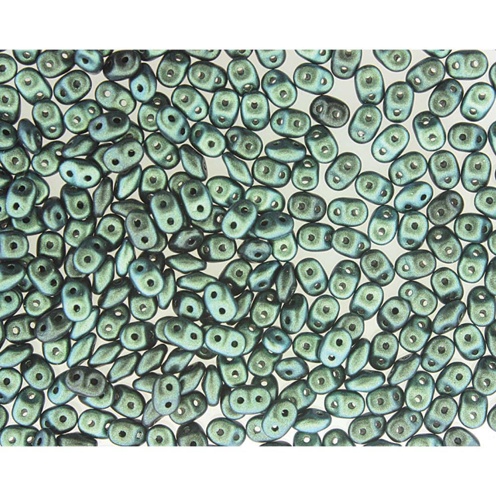 Polychrome Viridian Superduo Beads