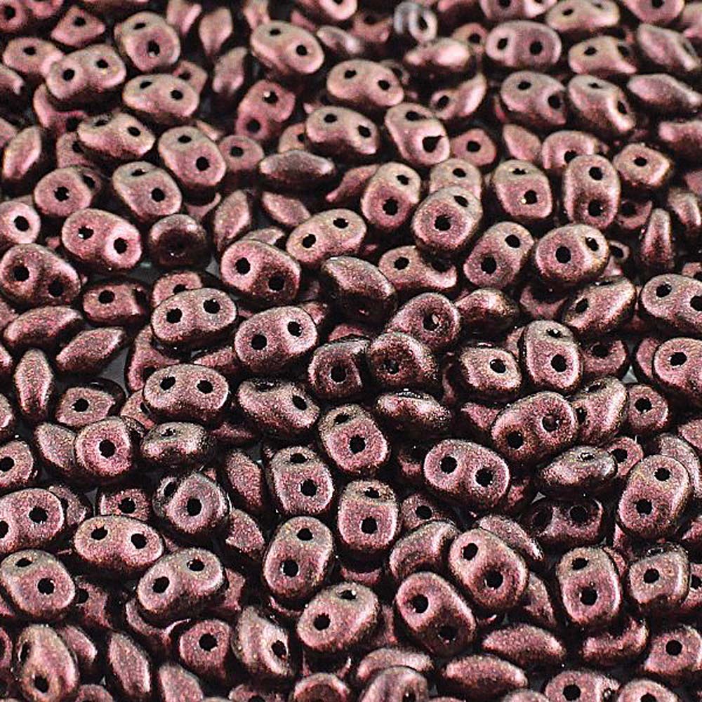 Polychrome Dark Violet Superduo Beads