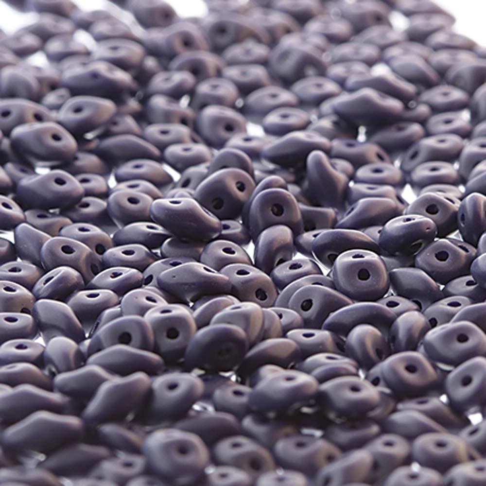 Navy Matte Opaque Superduo Beads