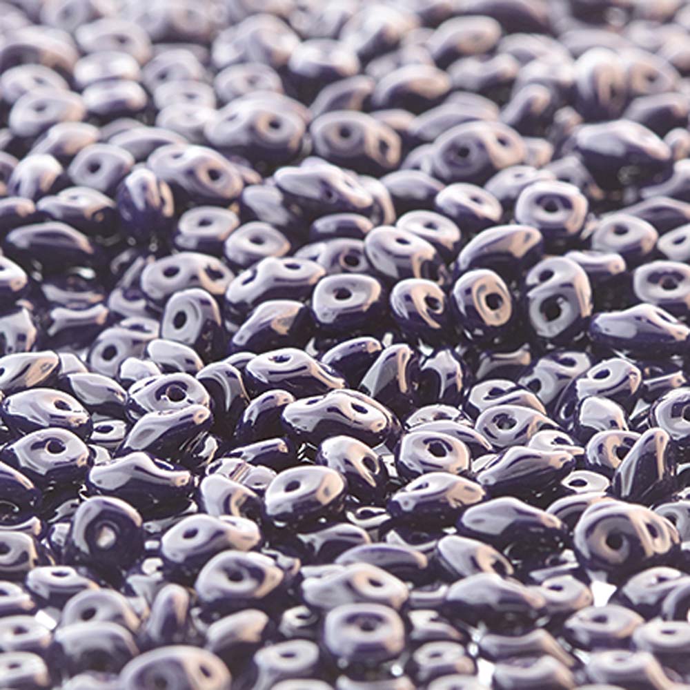Opaque Navy Superduo Beads