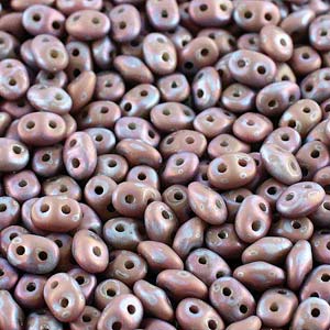 Nebula Grey Matte Superduo Beads