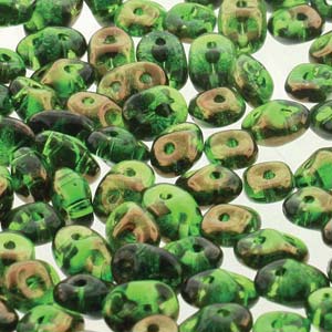 Chrysolite Semi Bronze Luster Superduo Beads