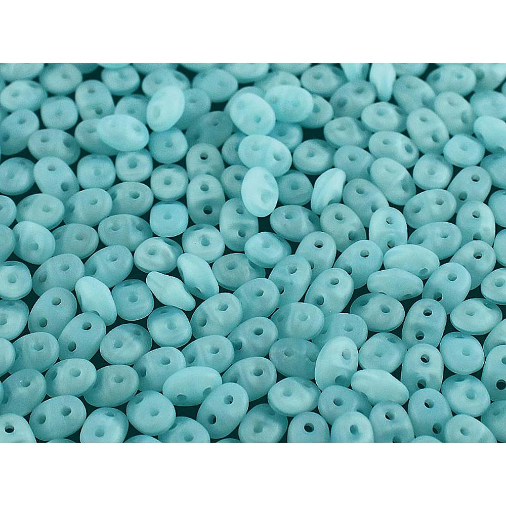 Aqua Matte Superduo Beads