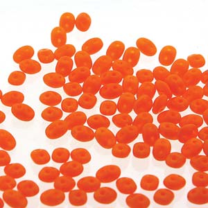 Opal Dark Amber Matte Superduo Beads