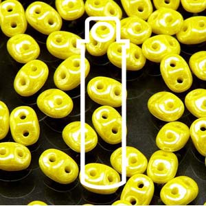 Lemon Luster Superduo Beads
