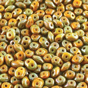 Nebula Lemon Superduo Beads