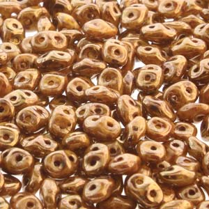 Lemon Bronze Picasso Superduo Beads