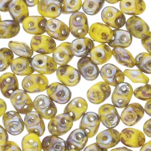 Lemon Rembrandt Superduo Beads