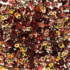Ruby/ Capri Gold Superduo Beads