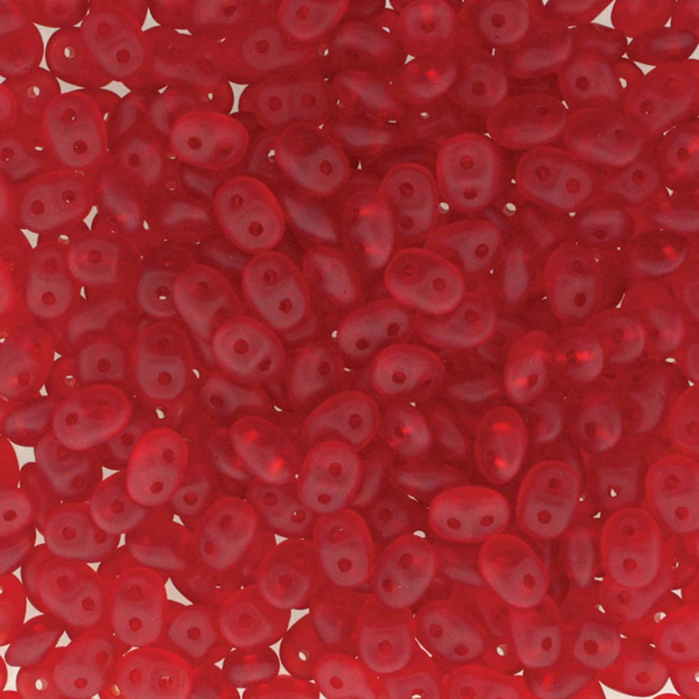 Ruby Matte Superduo Beads