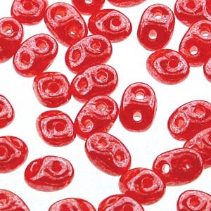 Opal Orange White Luster Superduo Beads