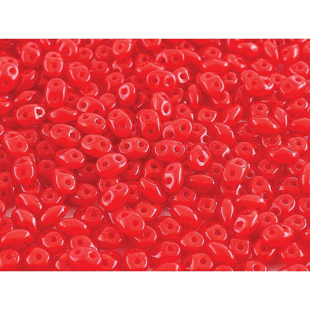 Opal Red Superduo Beads