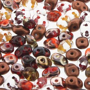 Autumn Fire Mix Superduo Beads