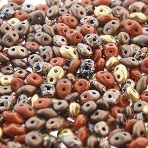 Caramel Cluster Mix Superduo Beads