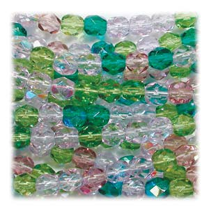 4mm MIX LAVENDER GARDEN FIRE POLISH