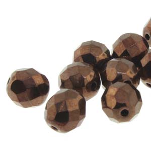 3MM Jet Dark Bronze AB Czech Glass Fire Polished Beads