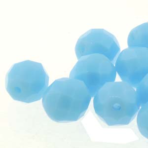 6MM Round Light Opaque Turquoise Czech Glass Fire Polished Beads