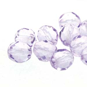 6MM Round Dk Tanzanite Czech Glass Fire Polished Beads