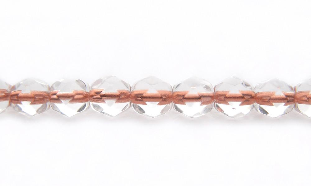3MM Copper Lined Crystal Czech Glass Fire Polished Beads