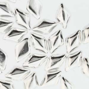 GemDUO 8X5mm Fine Silver Plated Beads