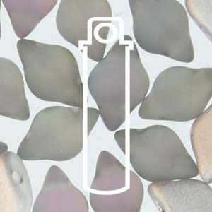 GemDUO 8X5mm Matte Backlit Pink Mist Beads