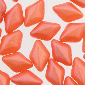 GemDUO 8X5mm Tutti Frutti Cantaloupe Beads