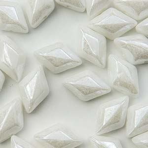 GemDUO 8X5mm Chalk Luster Beads