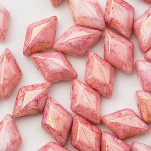 GemDUO 8X5mm Chalk Red Terracota Beads