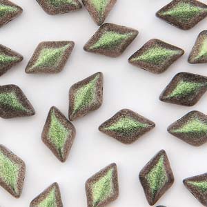 GemDUO 8X5mm Polychrome Sage And Citrus Beads