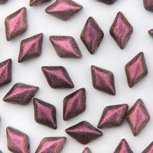 GemDUO 8X5mm Polychrome Plum Beads