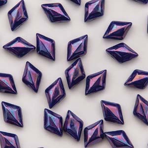 GemDUO 8X5mm Royal Blue Nebula Beads