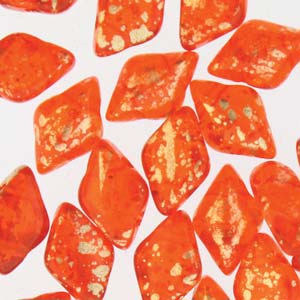 GemDUO 8X5mm Gold Splash Hyacinth Beads