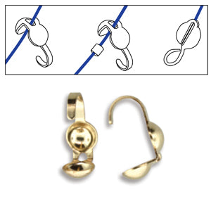 Bead Tips Round 0.039hole GoldTone