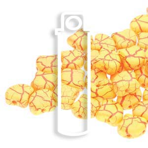 Ionic Yellow/Red Ginko Beads