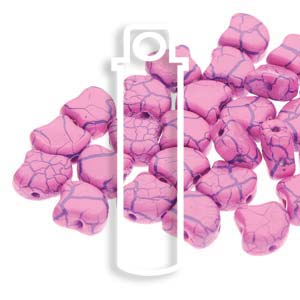 Ionic Pink/Blue Ginko Beads