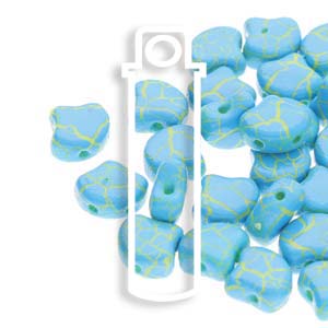 Ionic Blue/Yellow Ginko Beads