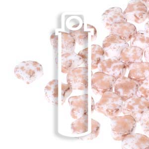 Chalk Copper Splash Ginko Beads