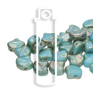 Blue Turquoise Rembrandt Ginko Beads