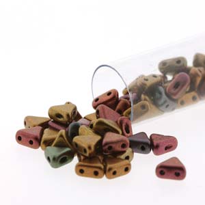 Yellow Gold Metallic Iris Kheops par Puca Beads