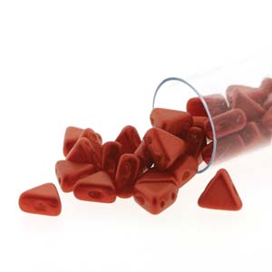 Red Metallic Matte Kheops par Puca Beads