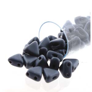 Jet Rainbow Iris Matte Kheops par Puca Beads