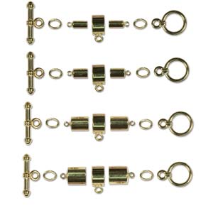 Assorted Kumi Ends Gold Plate Barrel