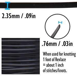 Rexlace Black Lacing Cord