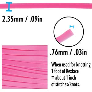 Rexlace Neon Pink Lacing Cord