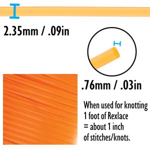 Rexlace Clear Orange Lacing Cord