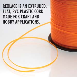 Rexlace Clear Orange Lacing Cord