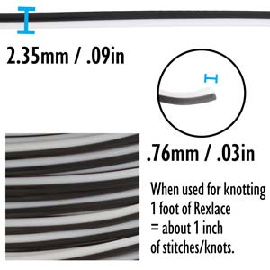 Rexlace Black & White Lacing Cord