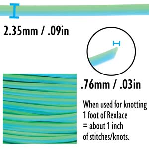 Rexlace Neon Blue/Neon Green Lacing Cord