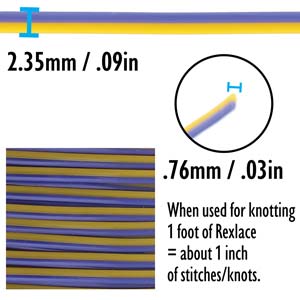 Rexlace Duo Royal/Golden Yellow Lacing Cord
